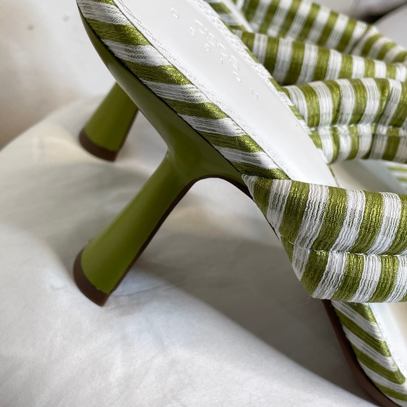 Asos Gingham Heeled Mules in Green Gingham - Picture 4 of 4